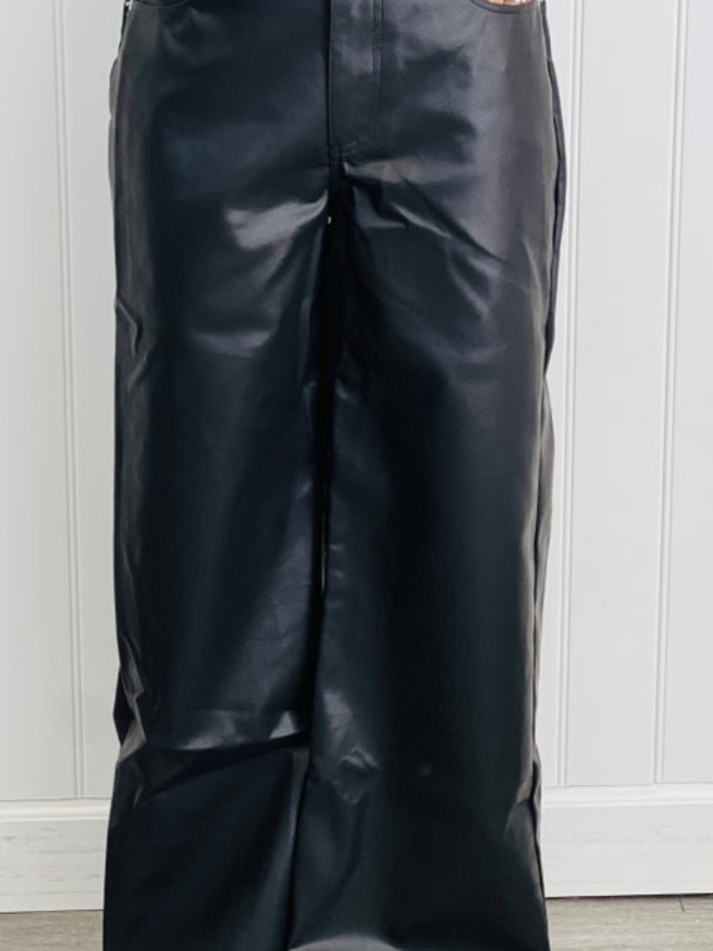Le Lis Black Faux Leather High Waist Pants Size XS 00-0-2